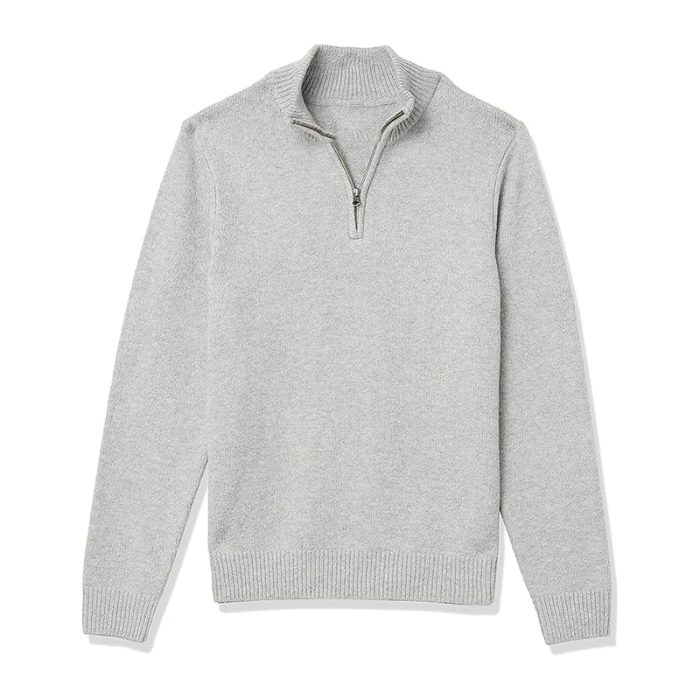 Men's Long-Sleeve Soft Touch Quarter-Zip Sweater